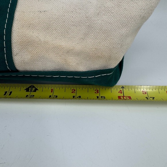 Vintage LL Bean Boat and Tote Bag Canvas Green Oregon OGA Graphic - Picture 5 of 13